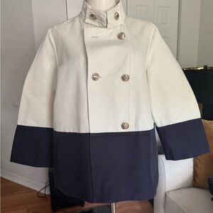 Carolina Herrera White and Navy Jacket